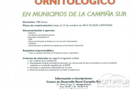 Curso de “Guía Ornitológico” en la Campiña Sur 